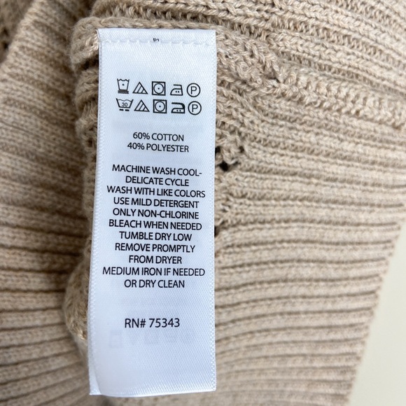 Joie Beige V-Neck Women's Sweater - Picture 4 of 5